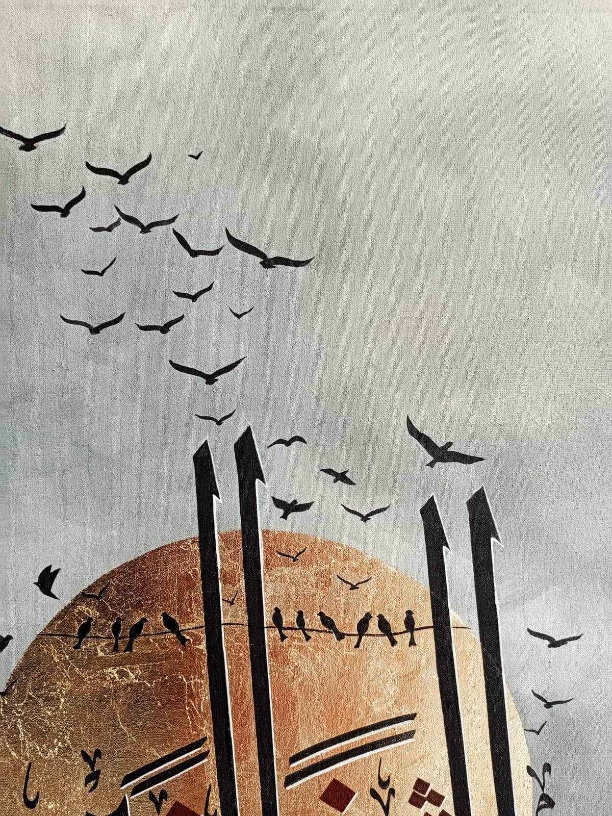 Birds & Gold Sphere